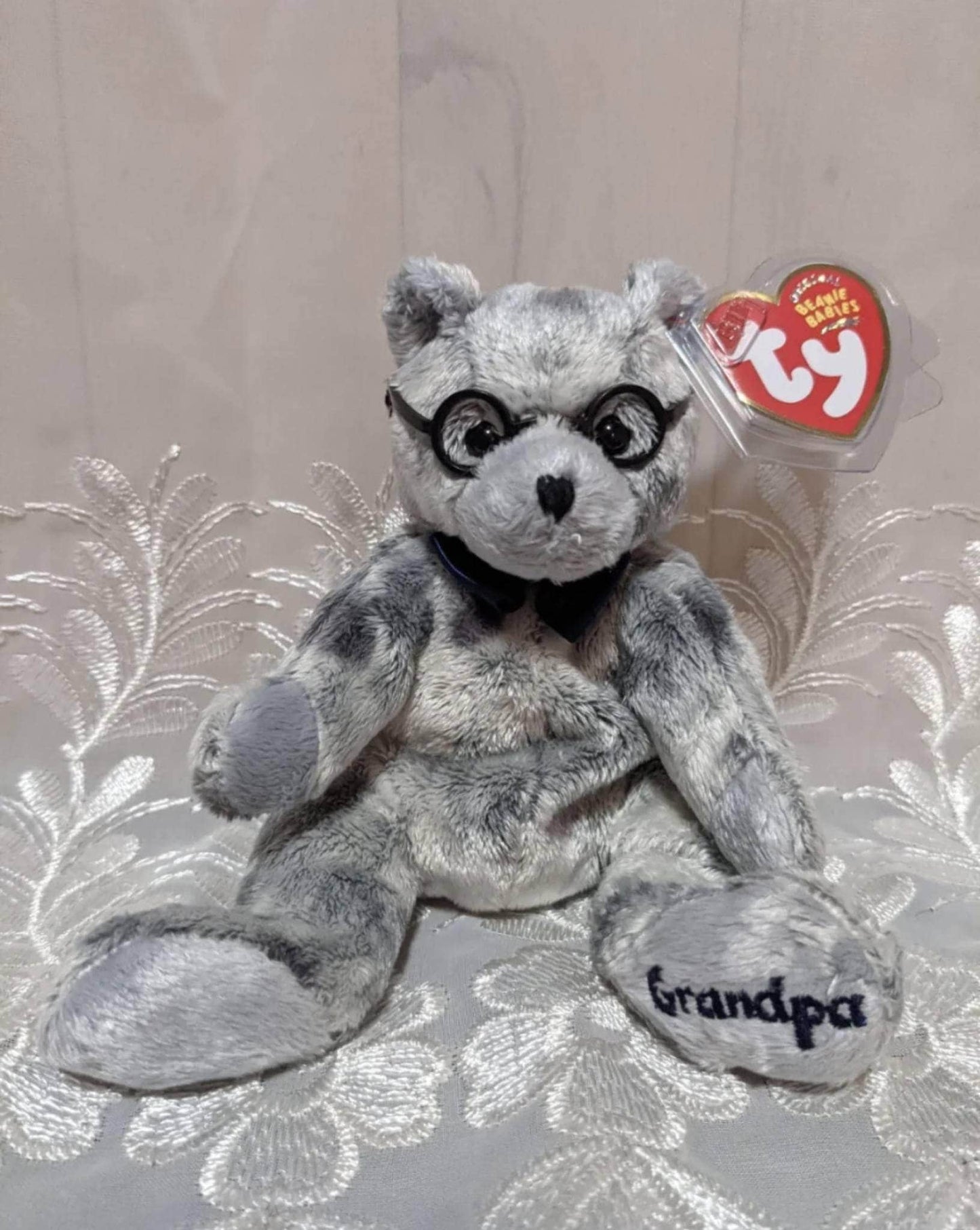 Ty Beanie Baby - Grandfather The Bear With Glasses (6in) - Vintage Beanies Canada