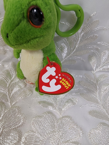 Ty Beanie Baby - Gus The Gecko (4in) Plastic Keychain Clip, Non - mint Tag - Vintage Beanies Canada