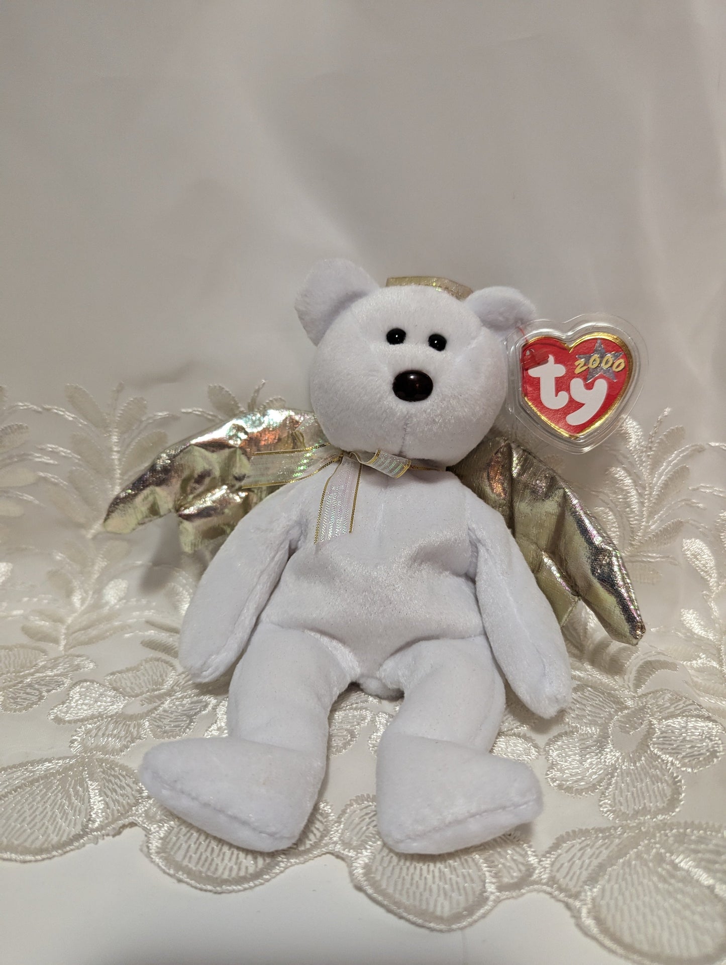 Ty Beanie Baby - Halo II The Angel Bear (8.5in) - Vintage Beanies Canada