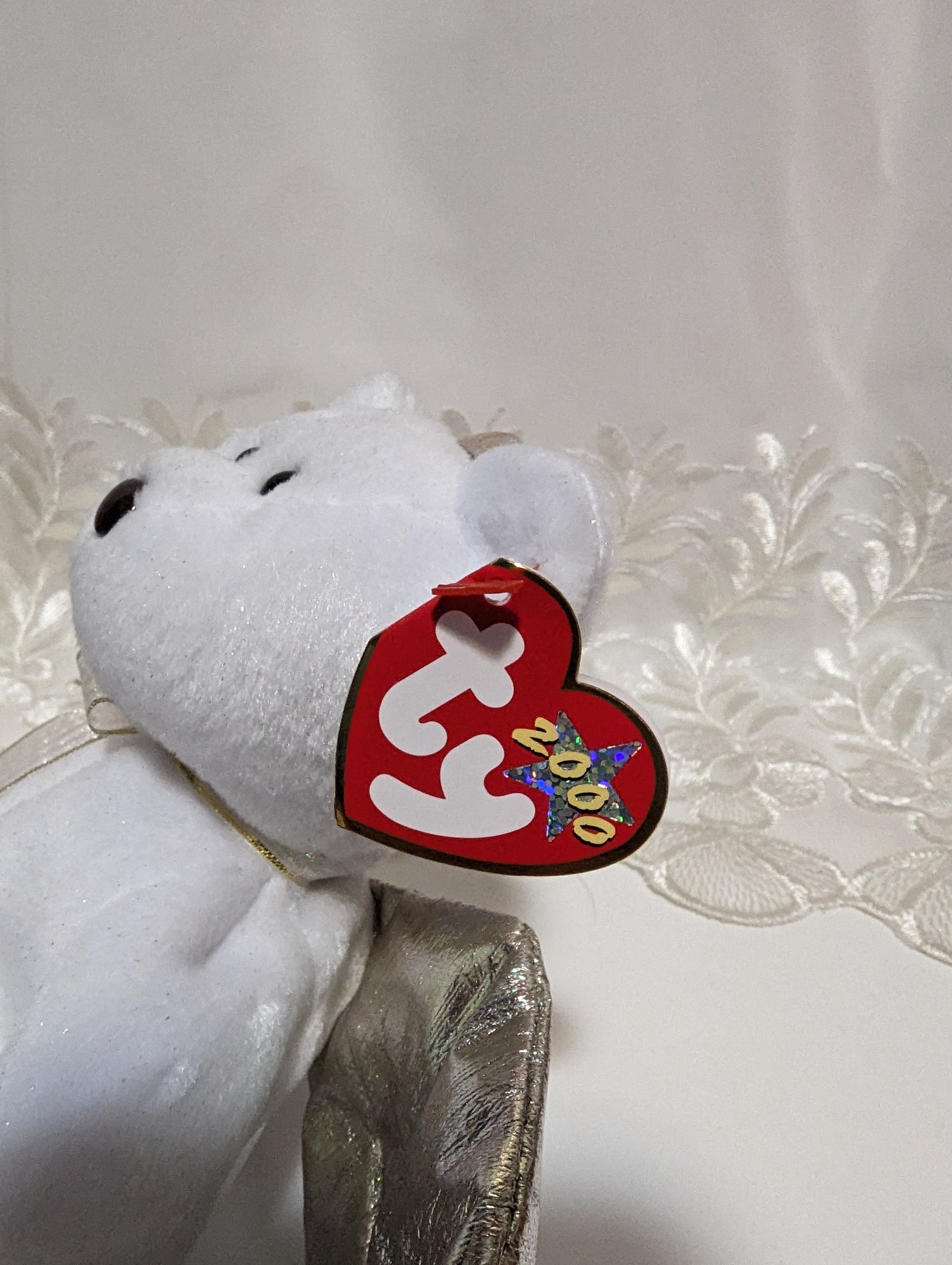 Ty Beanie Baby - Halo II The Angel Bear (8.5in) - Vintage Beanies Canada