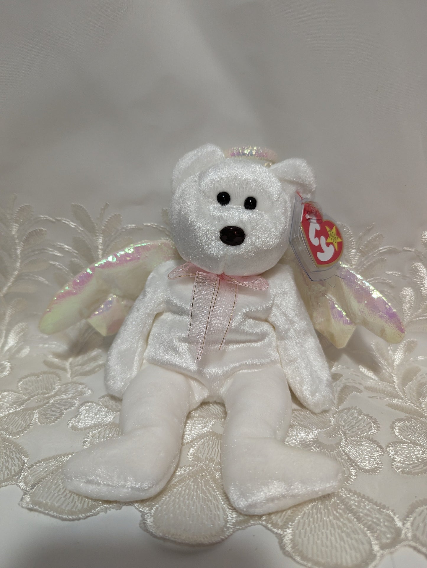 Ty Beanie Baby - Halo The Angel Bear (8.5in) - Vintage Beanies Canada