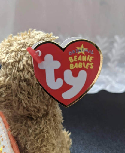 Ty Beanie Baby - Happy Birthday Bear With Sign Greetings Collection (4.5 in) - Vintage Beanies Canada