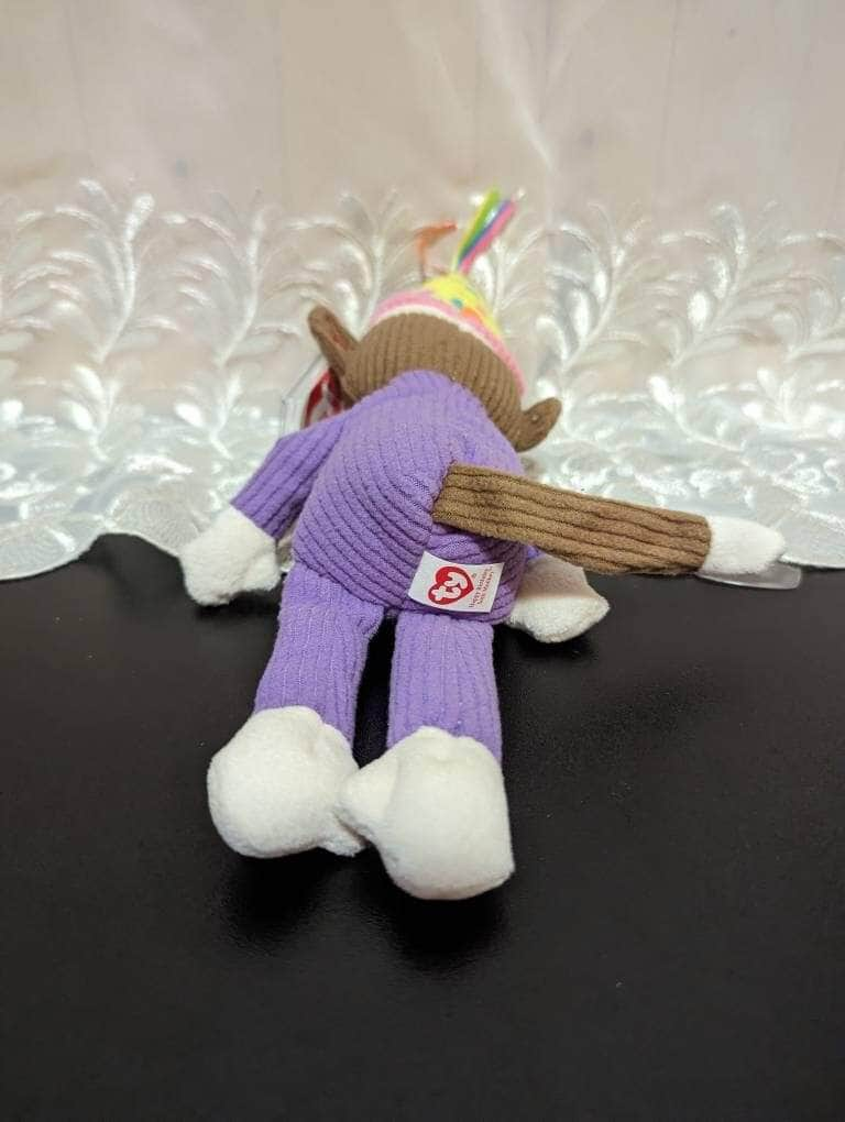 Ty Beanie Baby - Happy Birthday Sock Monkey (11in) - Vintage Beanies Canada