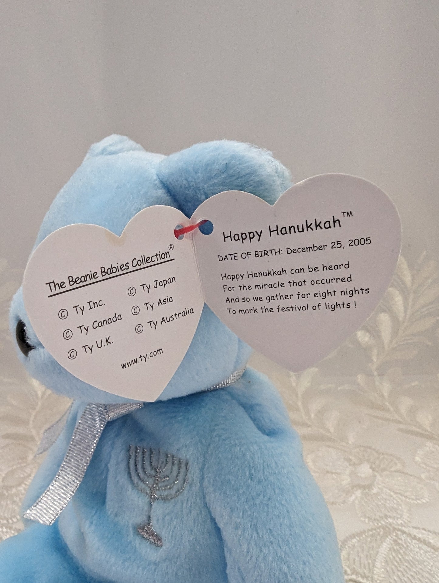 Ty Beanie Baby - Happy Hanukkah The Bear (8.5in) - Vintage Beanies Canada