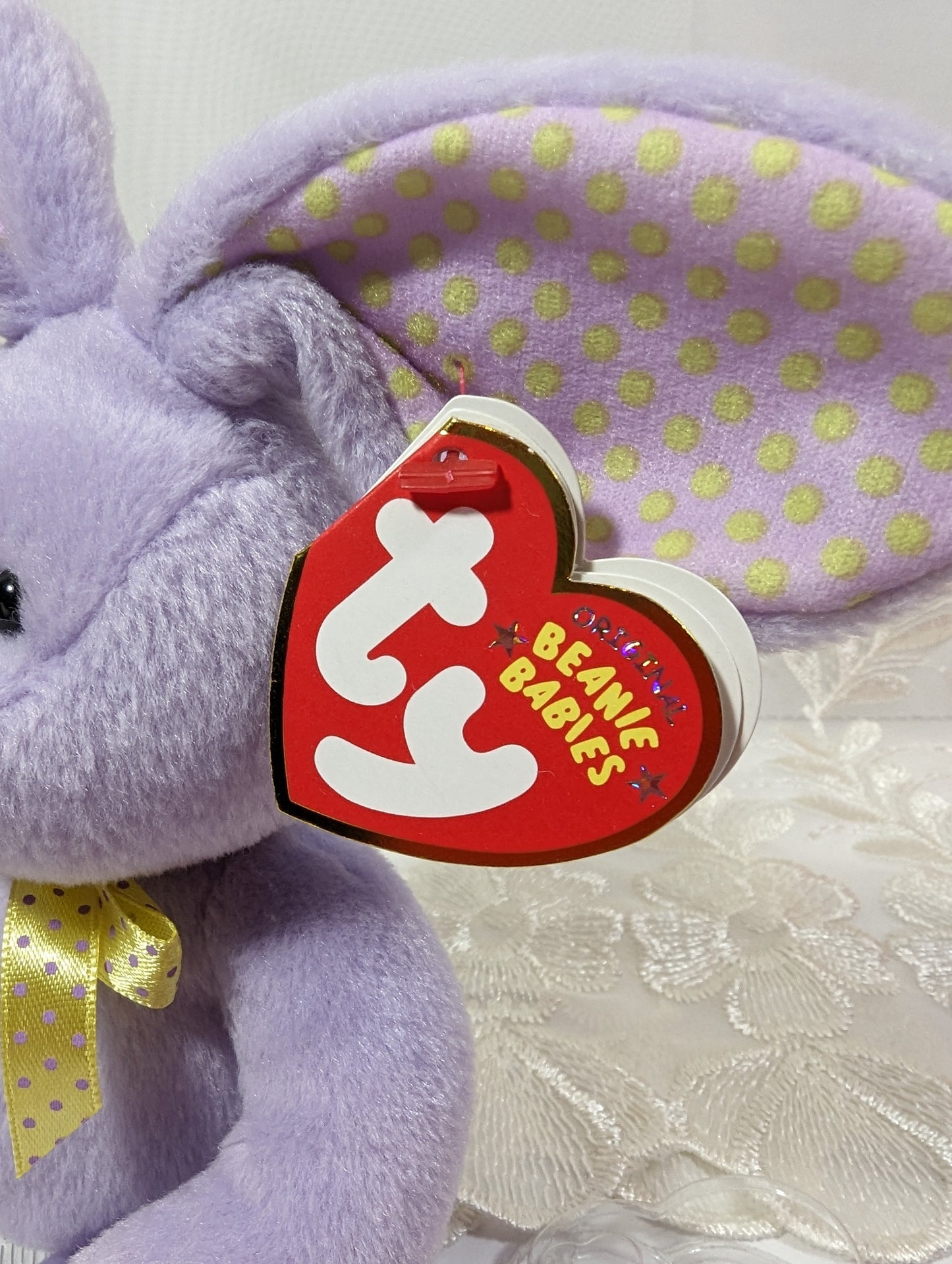 Ty Beanie Baby - Heather the purple Bunny Rabbit (8in) - Vintage Beanies Canada