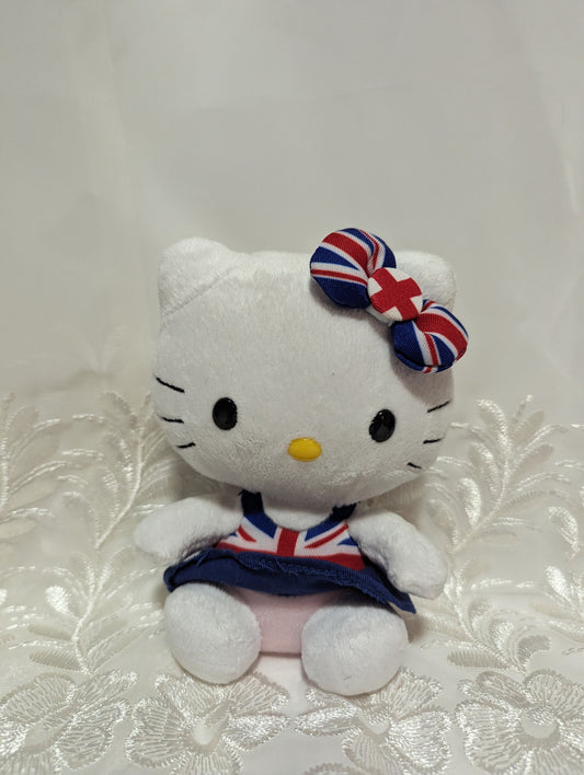 Ty Beanie Baby - Hello Kitty In Union Jack Dress (6in) No Hang Tag - Vintage Beanies Canada