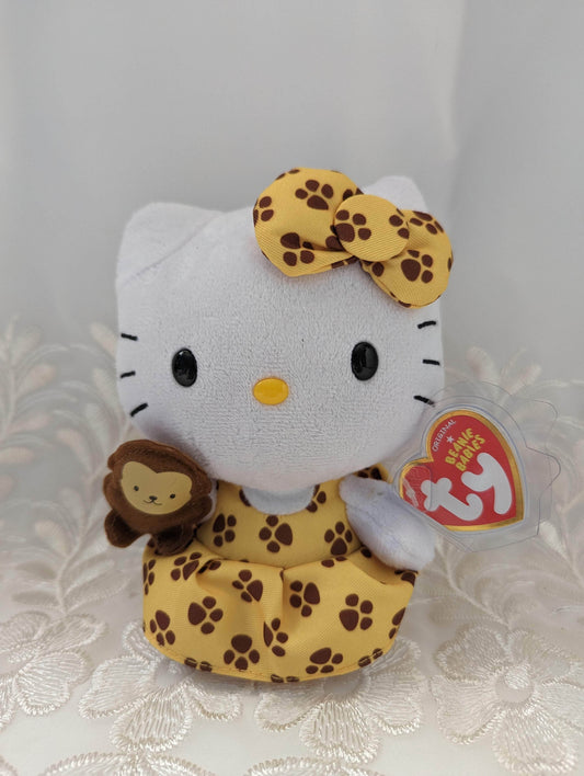 Ty Beanie Baby - Hello Kitty In Yellow Dress Holding A Monkey (5.5in) - Vintage Beanies Canada