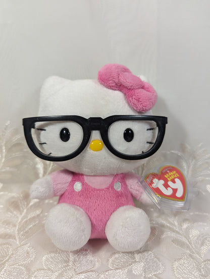 Ty Beanie Baby - Hello Kitty the Cat Wearing Black Glasses (6in) - Vintage Beanies Canada