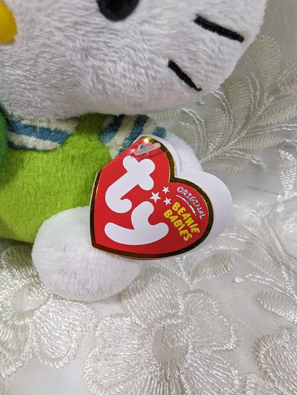 Ty Beanie Baby - Hello Kitty The Cat With Green Apple (6in) - Vintage Beanies Canada