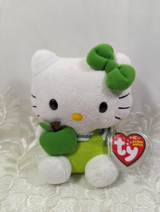 Ty Beanie Baby - Hello Kitty The Cat With Green Apple (6in) - Vintage Beanies Canada