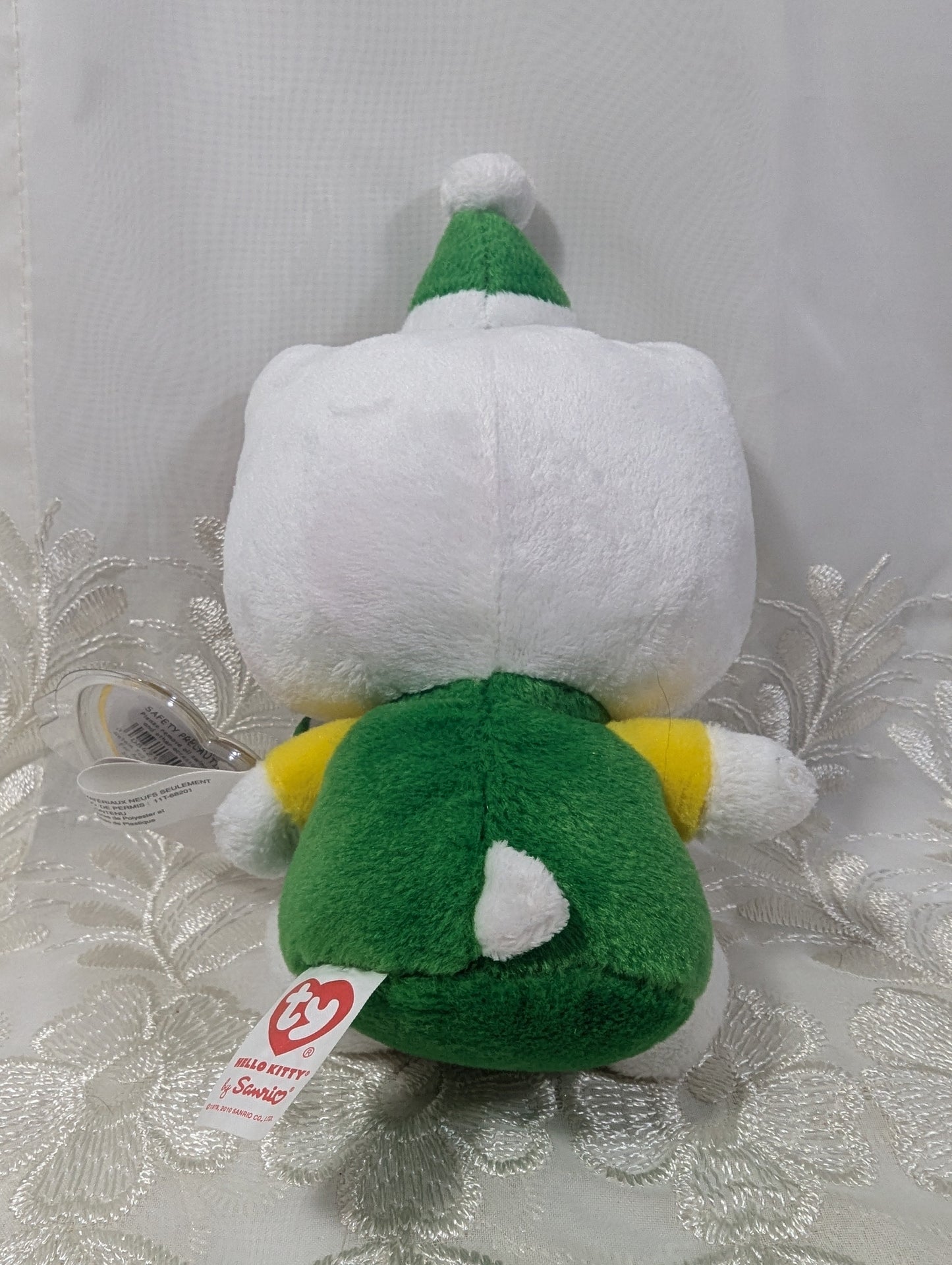 Ty Beanie Baby - Hello Kitty with Green Candy Cane (6in) - Vintage Beanies Canada