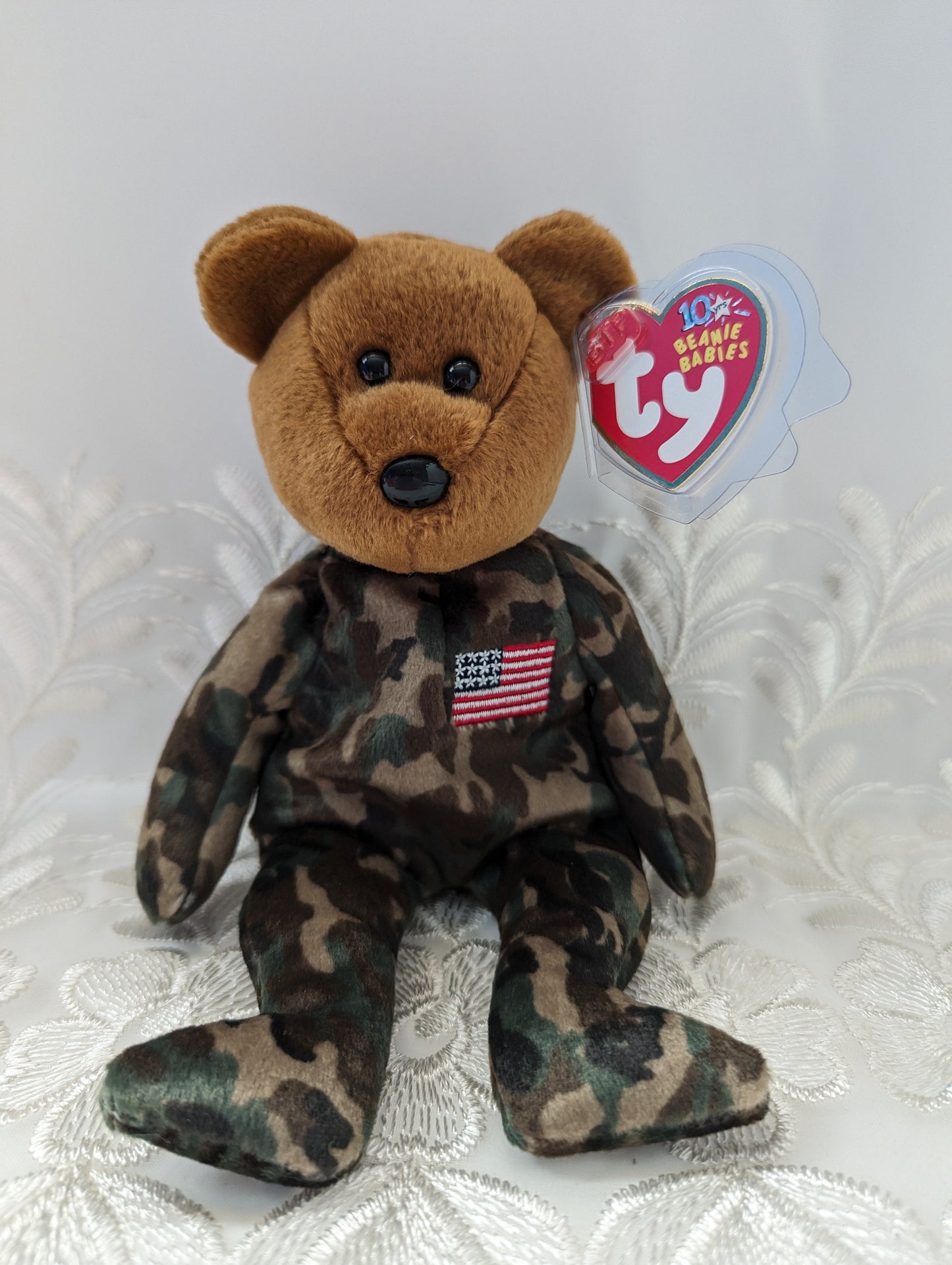 Ty Beanie Baby - Hero The USA Military Bear (8.5in) - Vintage Beanies Canada