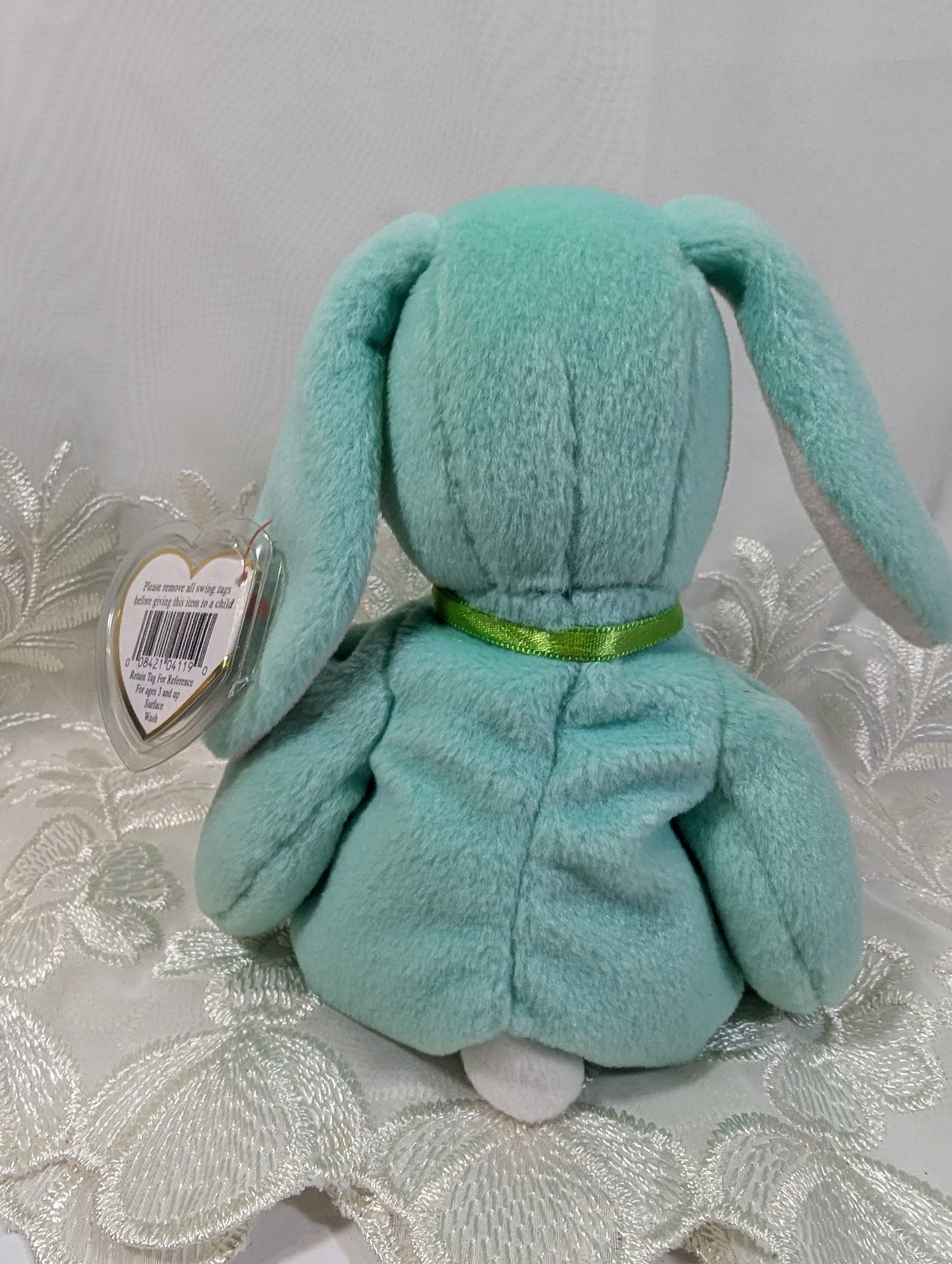 Ty Beanie Baby - Hippity The Green Bunny Rabbit (8.5 in) Creased tag - Vintage Beanies Canada