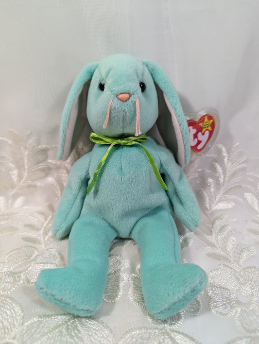 Ty Beanie Baby - Hippity The Green Bunny Rabbit (8.5 in) Creased tag - Vintage Beanies Canada