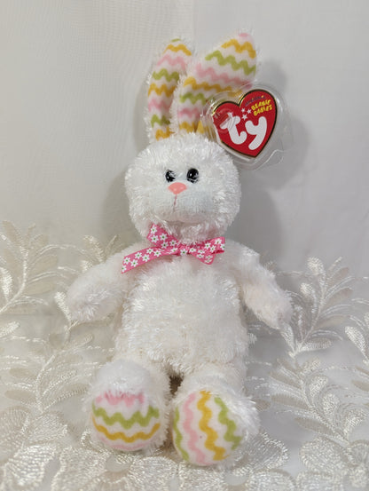 Ty Beanie Baby - Hippity The White Easter Bunny (9in) - Vintage Beanies Canada