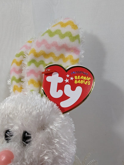 Ty Beanie Baby - Hippity The White Easter Bunny (9in) - Vintage Beanies Canada