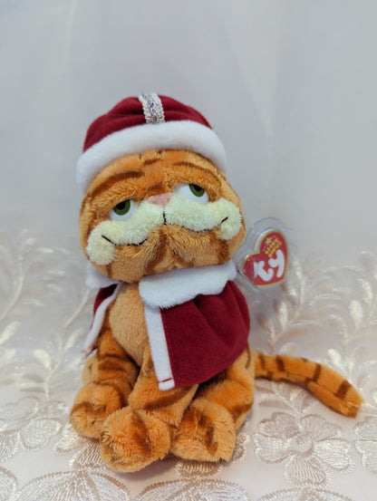 Ty Beanie Baby - His Majesty The Royal Garfield (8in) - Vintage Beanies Canada