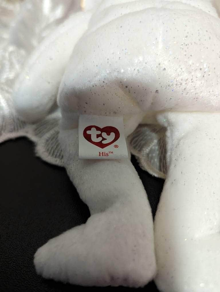 Ty Beanie Baby - His The White Wedding Groom Bear (8.5in) - Vintage Beanies Canada