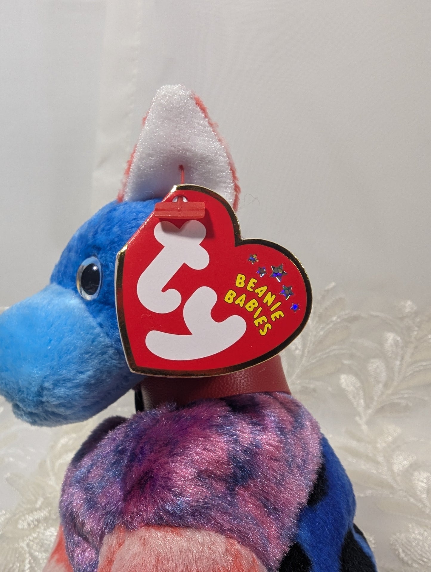 TY Beanie Baby - Hodge Podge The Dog - Blue Paw version (6in) - Vintage Beanies Canada