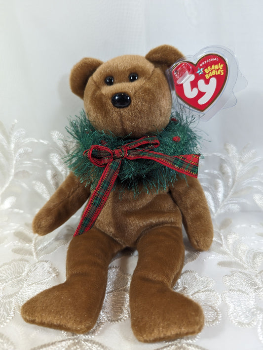 Ty Beanie Baby - Hollydays The Bear (8.5 in) - Vintage Beanies Canada