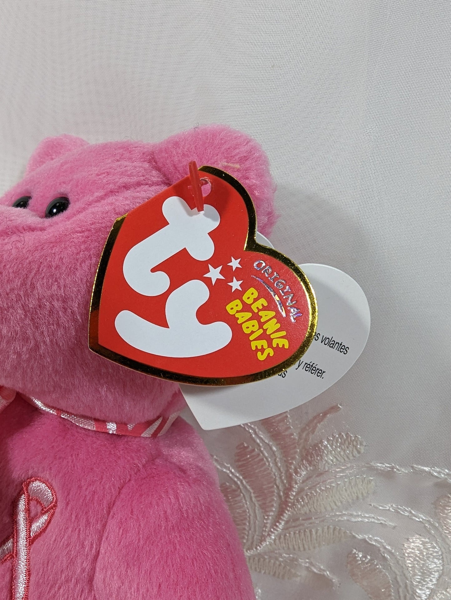 Ty Beanie Baby - Hope The Breast Cancer Awareness Bear (8.5in) - Vintage Beanies Canada