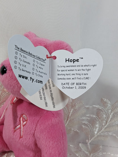 Ty Beanie Baby - Hope The Breast Cancer Awareness Bear (8.5in) - Vintage Beanies Canada