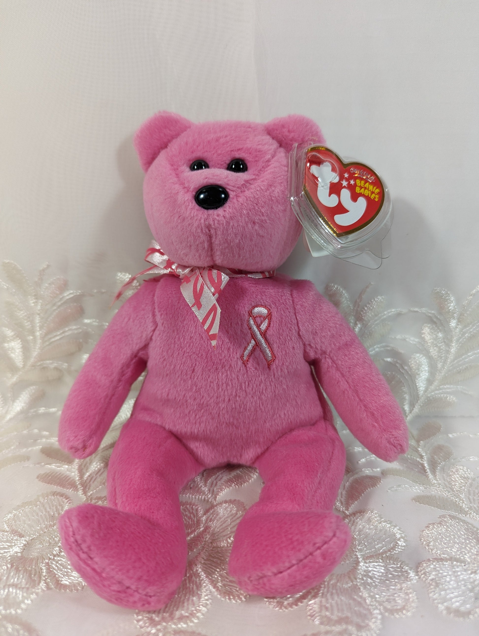 Ty Beanie Baby - Hope The Breast Cancer Awareness Bear (8.5in) - Vintage Beanies Canada