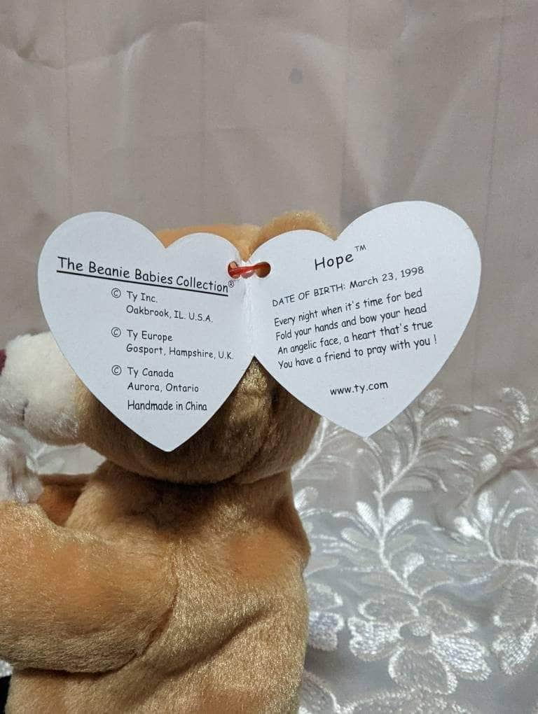 Ty Beanie Baby - Hope The Praying Bear (6.5in) - Vintage Beanies Canada