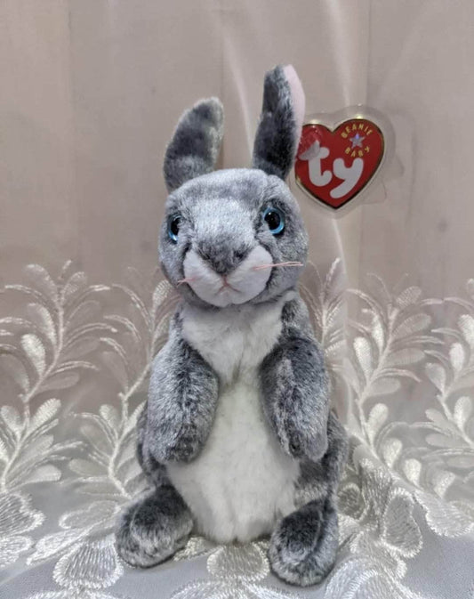Ty Beanie Baby - Hopper The Gray Bunny Rabbit (7in) - Vintage Beanies Canada
