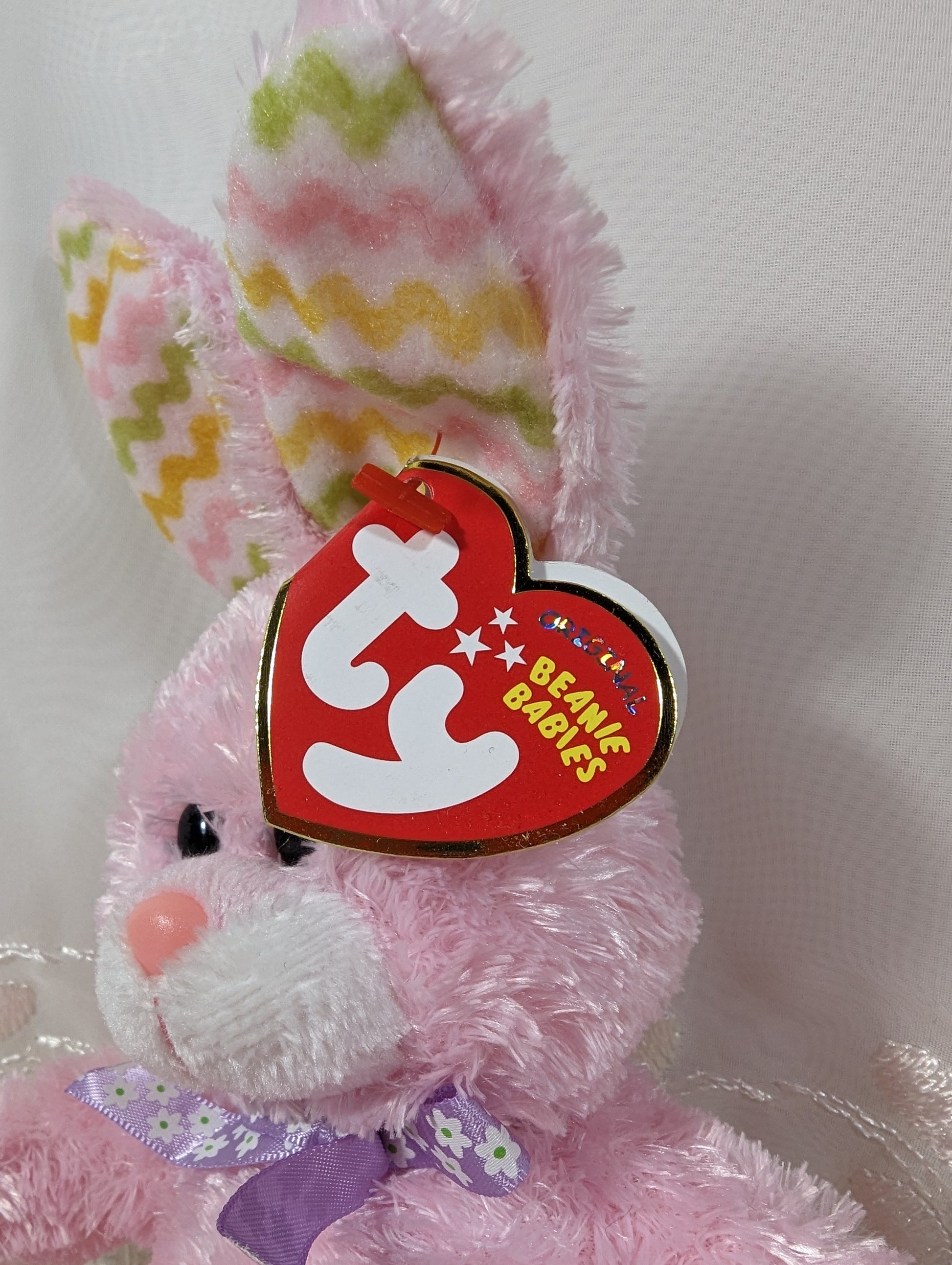 Ty Beanie Baby - Hoppity The Pink Easter Bunny (9 in) - Vintage Beanies Canada