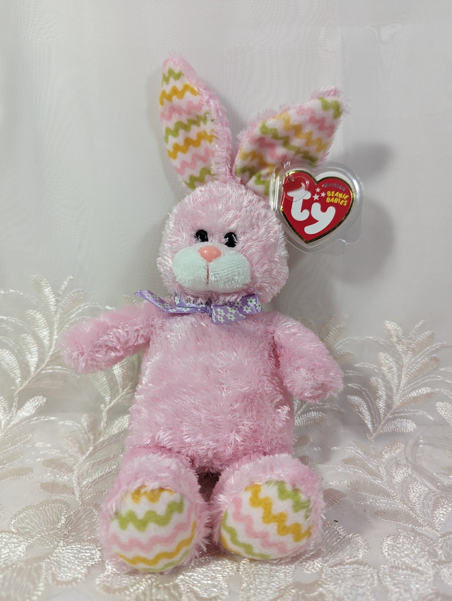 Ty Beanie Baby - Hoppity The Pink Easter Bunny (9 in) - Vintage Beanies Canada