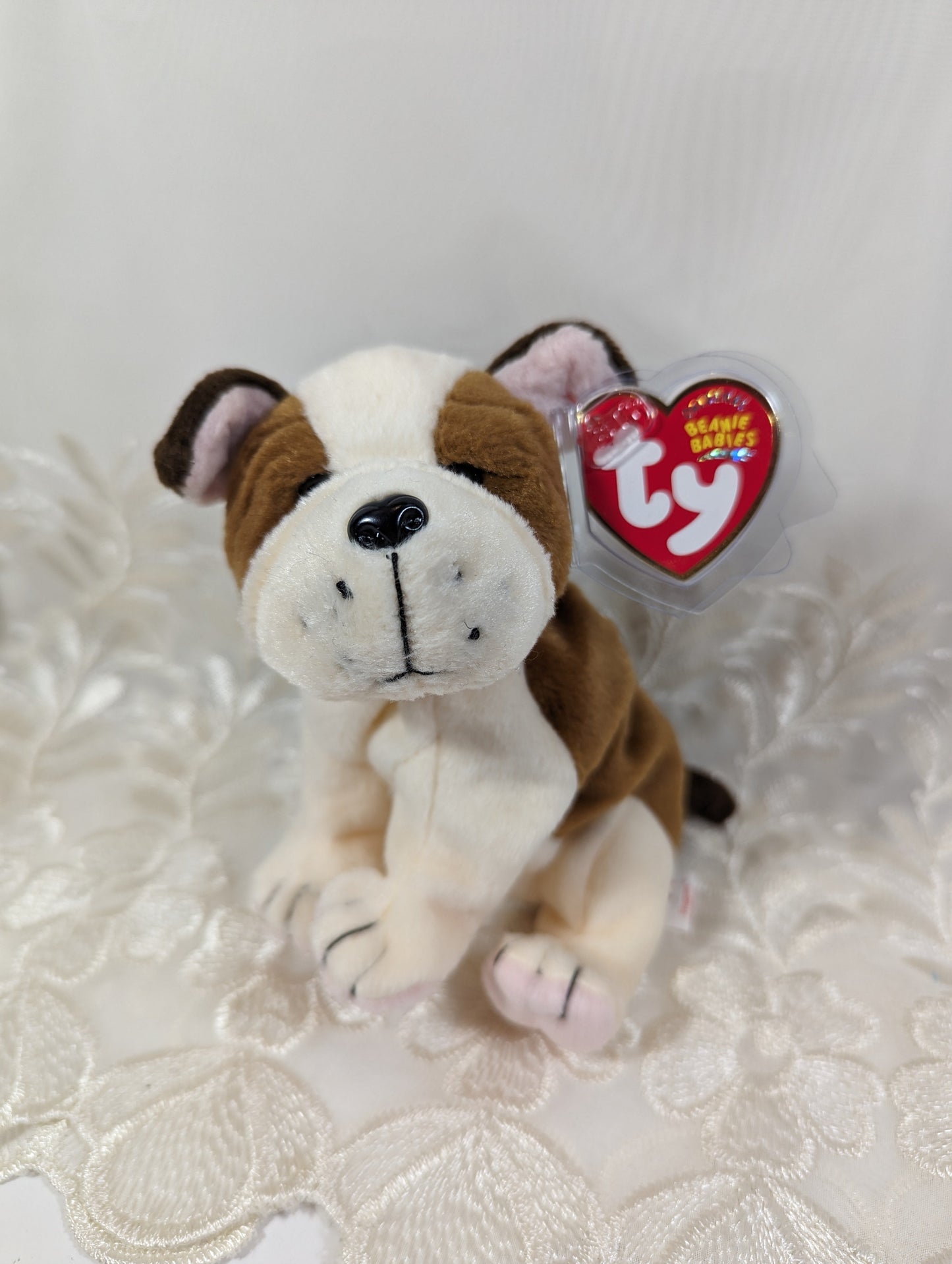 Ty Beanie Baby - Huggins The Pit Bull Dog (6in) - Vintage Beanies Canada