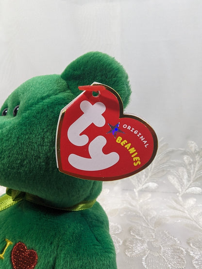 Ty Beanie Baby - I love Ireland the Bear (8.5 in) - Vintage Beanies Canada