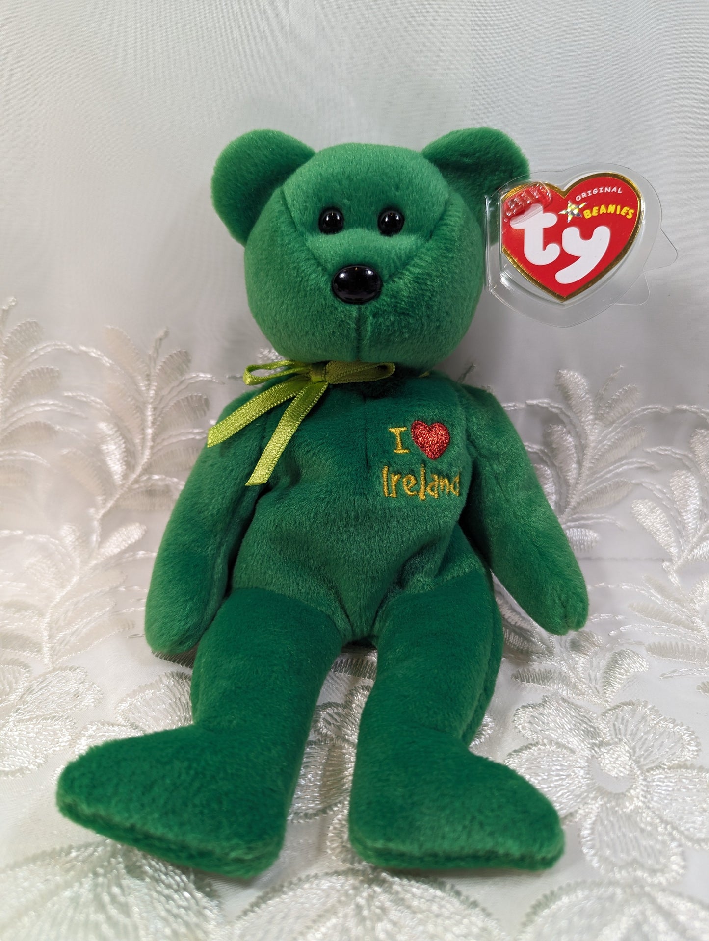 Ty Beanie Baby - I love Ireland the Bear (8.5 in) - Vintage Beanies Canada