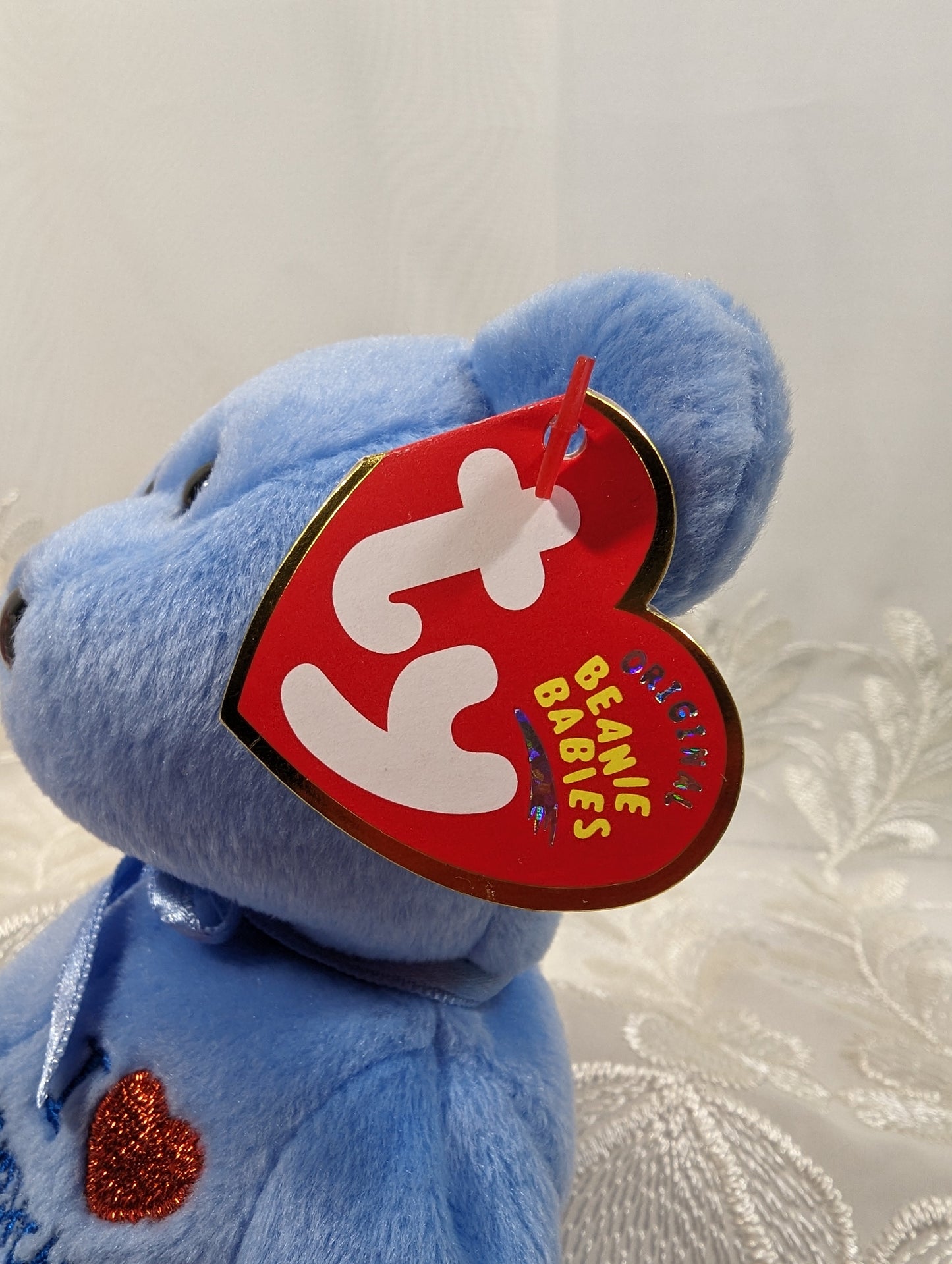 Ty Beanie Baby - I love Massachusetts the Bear (8.5in) State Exclusive - Vintage Beanies Canada