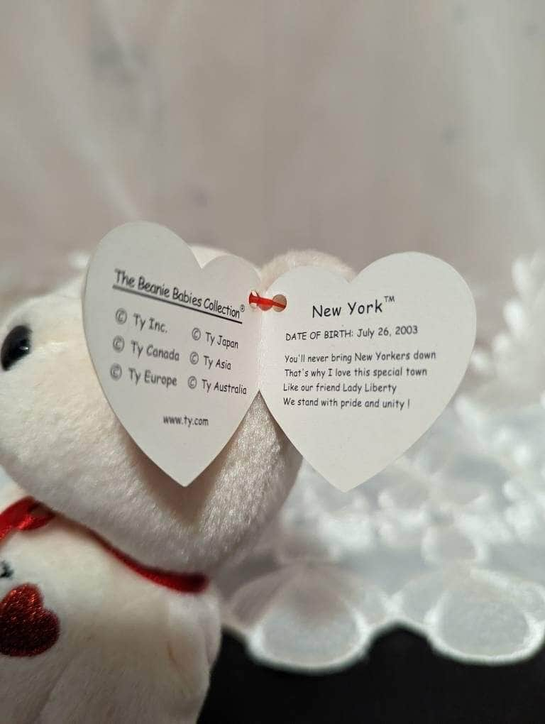 Ty Beanie Baby - I love New York The Bear (8.5in) - Vintage Beanies Canada