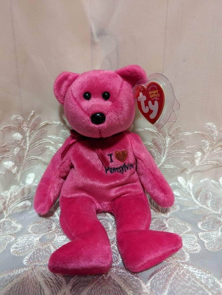 Ty Beanie Baby - I love Pennsylvania The Pink Bear (8.5in) - Vintage Beanies Canada