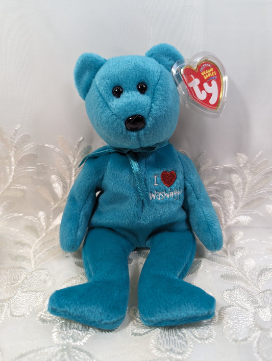 Ty Beanie Baby - I love Washington the Bear (8.5in) Washington State Exclusive - Vintage Beanies Canada