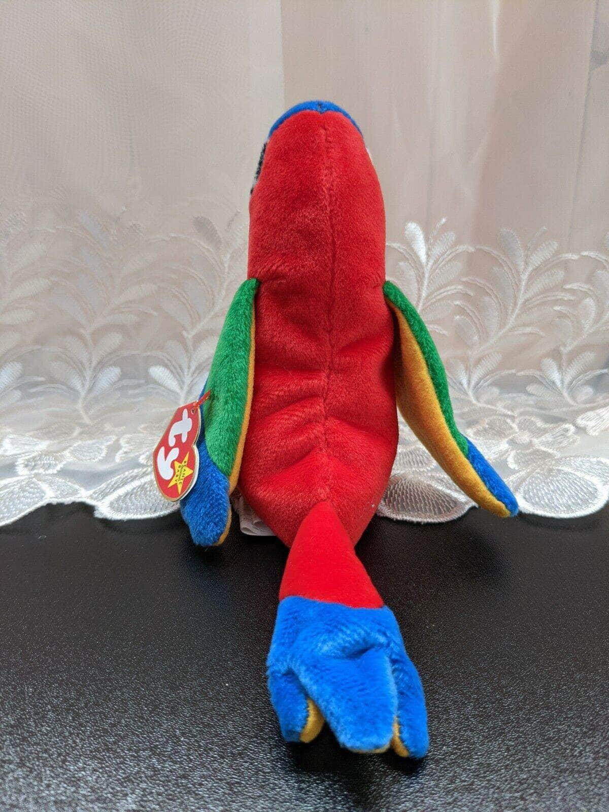 Ty Beanie Babies Jabber The Parrot newest Plush 1998