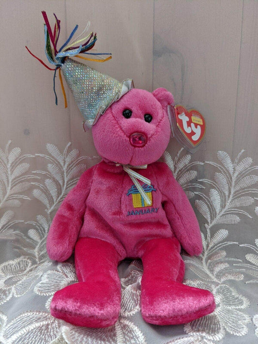 Ty Beanie Baby - January Birthday Bear With Hat (9in) - Vintage Beanies Canada