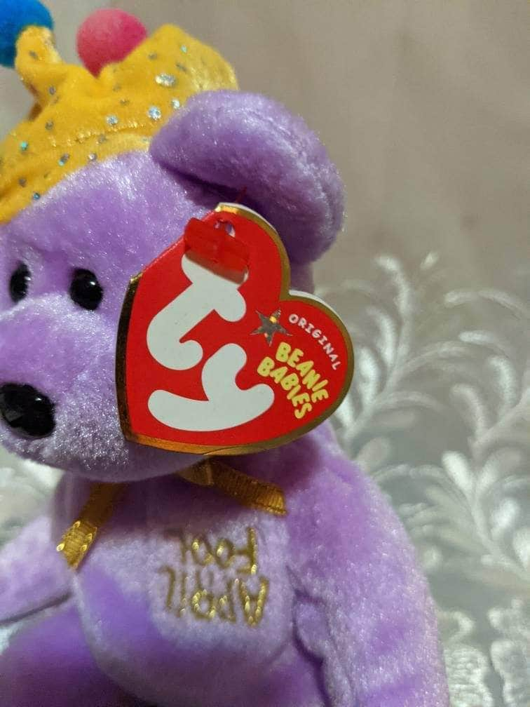 Ty Beanie Baby - Jokester The Purple April Fool's Bear (10in) - Vintage Beanies Canada