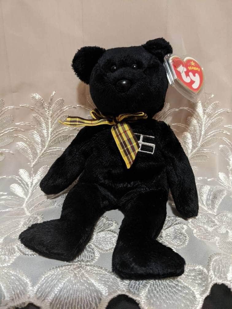 Ty Beanie Baby - Kernow The Black Bear- (UK Exclusive) *Rare* 8.5in - Vintage Beanies Canada