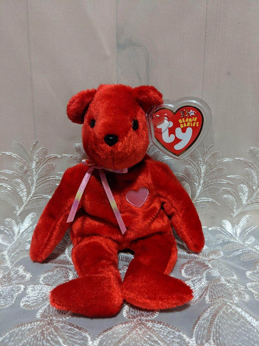 Ty Beanie Baby - Kiss-e The Red Valentines Day Bear (8.5in) - Vintage Beanies Canada