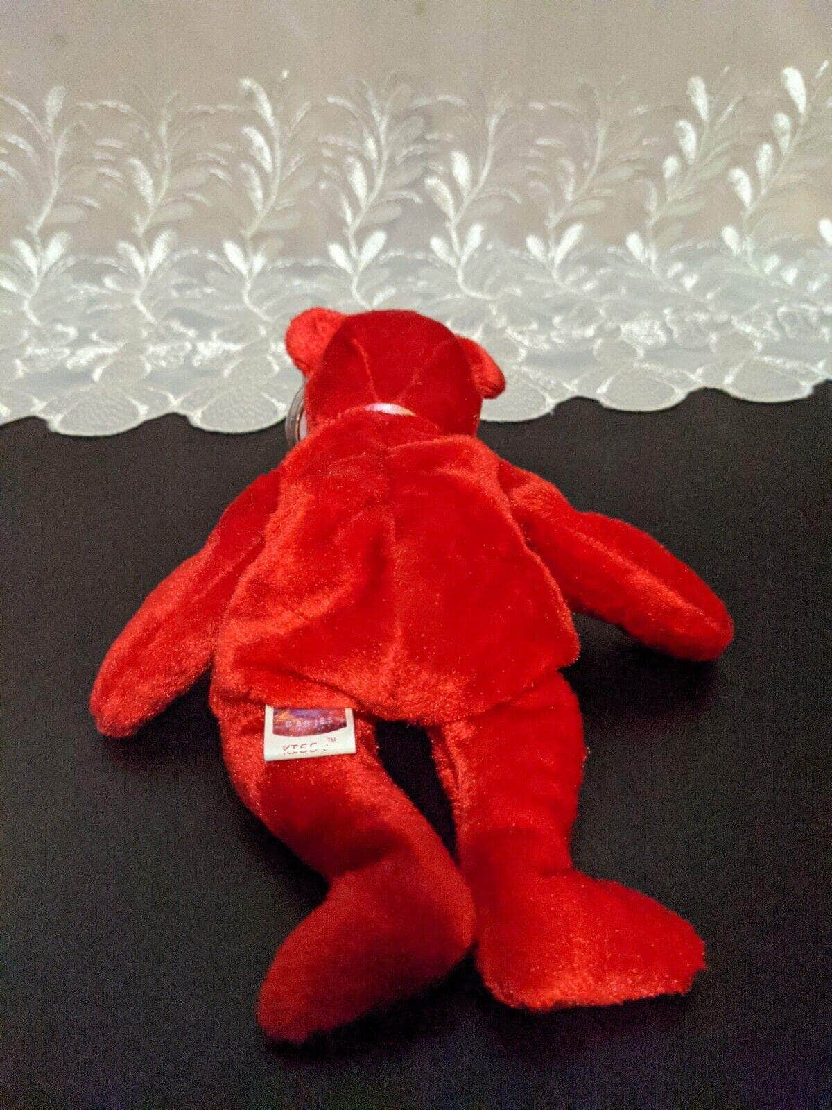 Ty Beanie Baby - Kiss-e The Red Valentines Day Bear (8.5in) - Vintage Beanies Canada