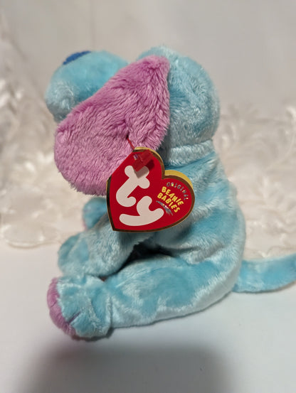 Ty Beanie Baby - Kookie The Blue Dog (6in) - Vintage Beanies Canada