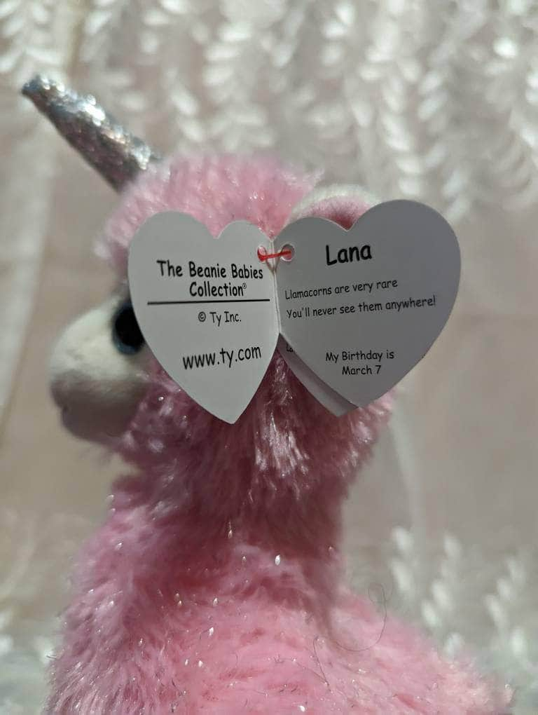 Ty Beanie Baby - Lana The Pink Llama (8.5in) - Vintage Beanies Canada