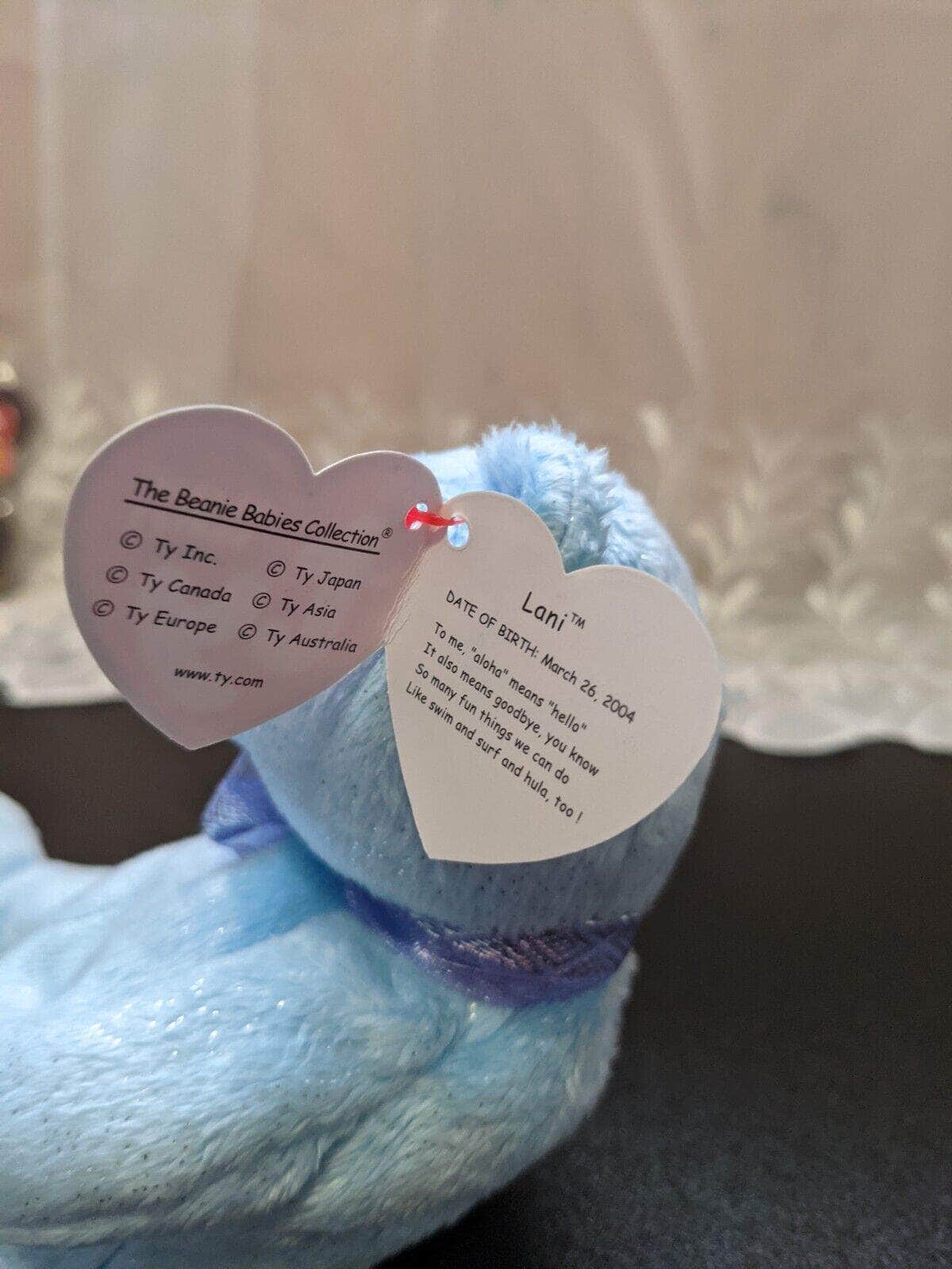 Ty Beanie Baby - Lani The Blue Bear (6in) - Vintage Beanies Canada