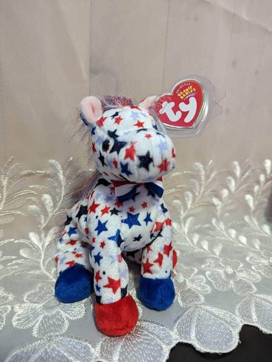 Ty Beanie Baby - Lefty The Stary Donkey (6 in) - Vintage Beanies Canada