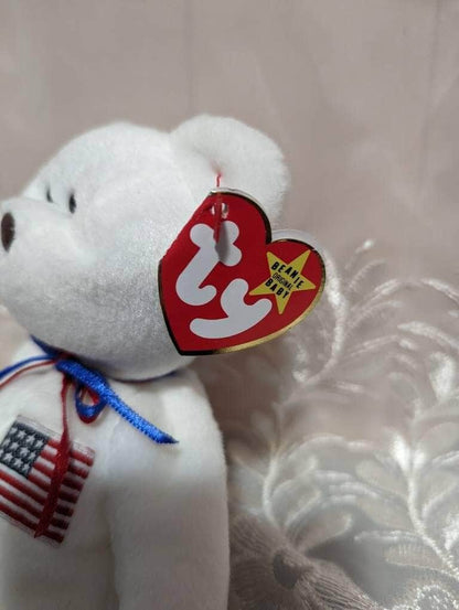 Ty Beanie Baby - Libearty The American Teddy Bear (8.5in) - Vintage Beanies Canada