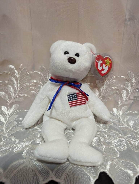 Ty Beanie Baby - Libearty The American Teddy Bear (8.5in) - Vintage Beanies Canada